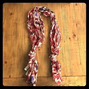 NWT Red Tribal Print Scarf!
